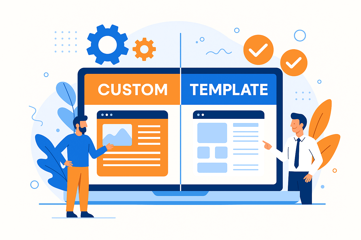 custom website vs template Which Is Best for Your Business? Egyshell
